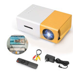 Portable YG300 Mini LED Projector A1 LED LCD Mini Video HDMI Projector White/yellow