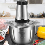 Electric Meat Grinder Food Chopper 500W 2 Speed Push Button Double Stainless Steel Blades