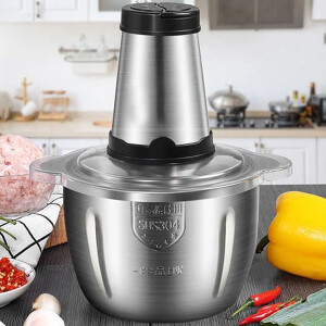 Electric Meat Grinder Food Chopper 500W 2 Speed Push Button Double Stainless Steel Blades