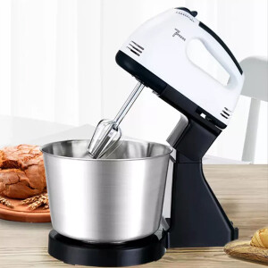 750W Classy Touch 7 Speed Hand Mixer With Stainless Steel Bowl Kitchen Electric Mixer, Tilt-Head Food & Dough Mixer