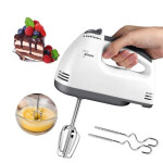 7 Speed Hand Mixer with 4 Pieces Stainless Mixer Control & Detachable 2 Dough Hooks and 2 Whisks Beater Whisker